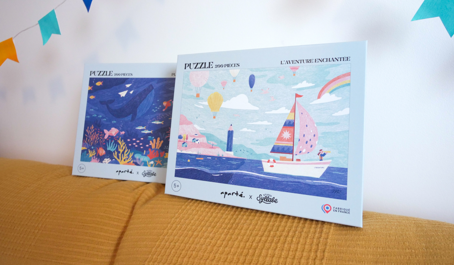 Photo des 2 boîtes de puzzles